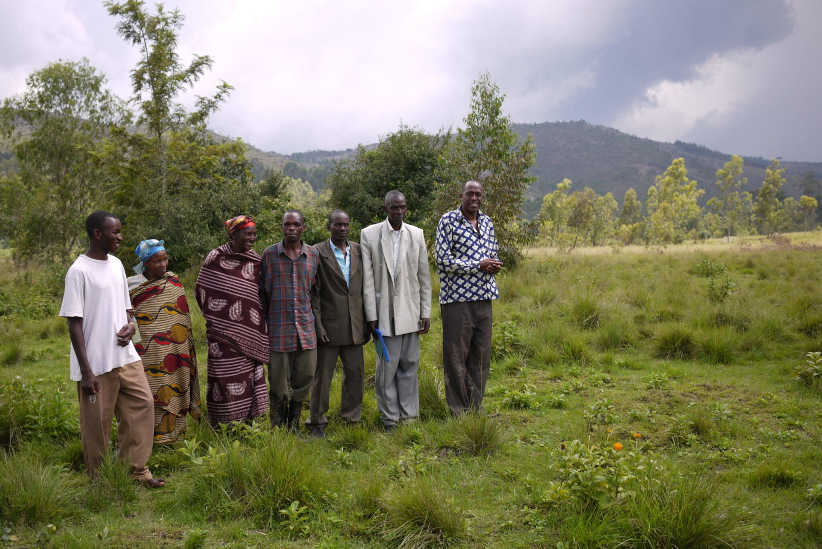 Kaganda with some of his neighbors.